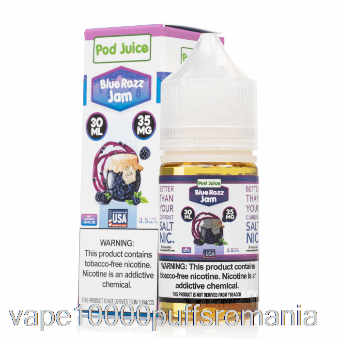 Vape Romania Blue Razz Gem - Suc De Păstăi - 30ml 55mg